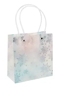 Пакет А5 21,5*22*10 "Снежинки" Новый год, бум.мат.