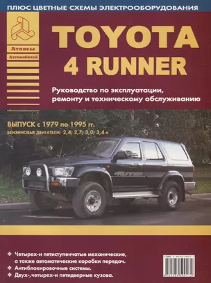 Toyota 4Runner Выпуск 1979-1995 с бензиновыми двигателями  2,4  2,7  3,0  3,4 л. Руководство по ремонту. ТО — 2682270 — 1