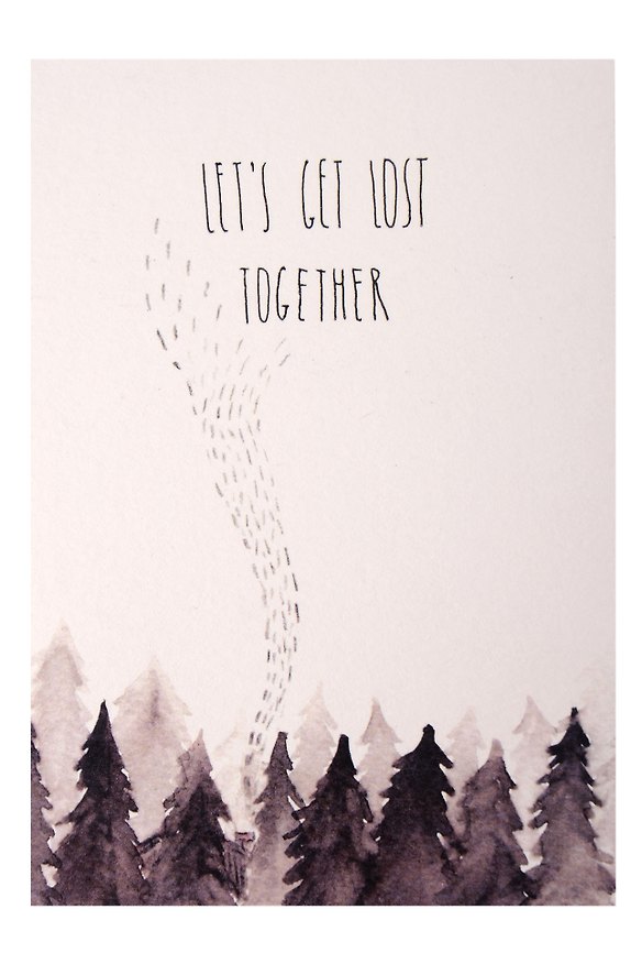 Открытка одинарная "let's Gets lost together" 3104313 — 1