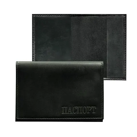 Обложка для паспорта кожа, гладкая, 100х135, в асс. 7-876 318002 — 1