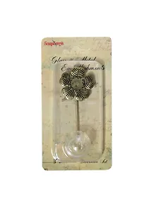 Набор Шпилька-цветочек со стеклянным украшением (SCB24001012) (20мм) (ScrapBerry`s) (блистер)