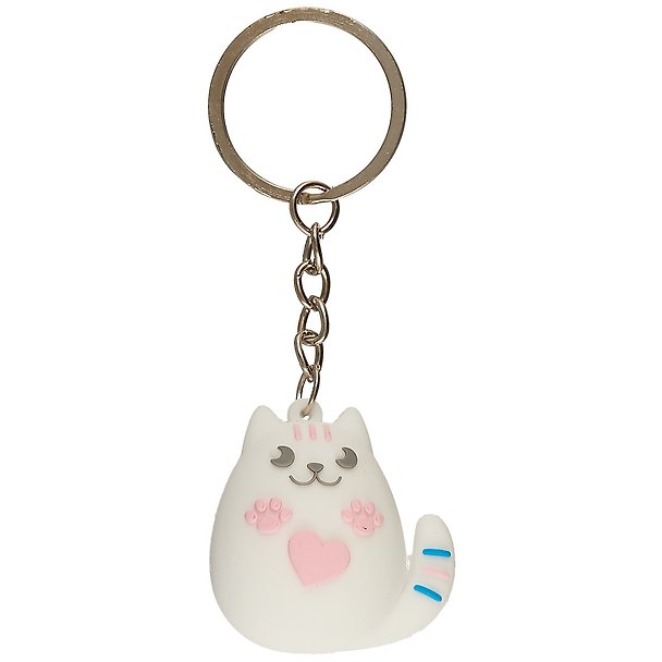 Брелок Котик круглый Meow & Kisses (ПВХ) (3,5 см) (12-Benjia-MK-258) 2736791 — 1