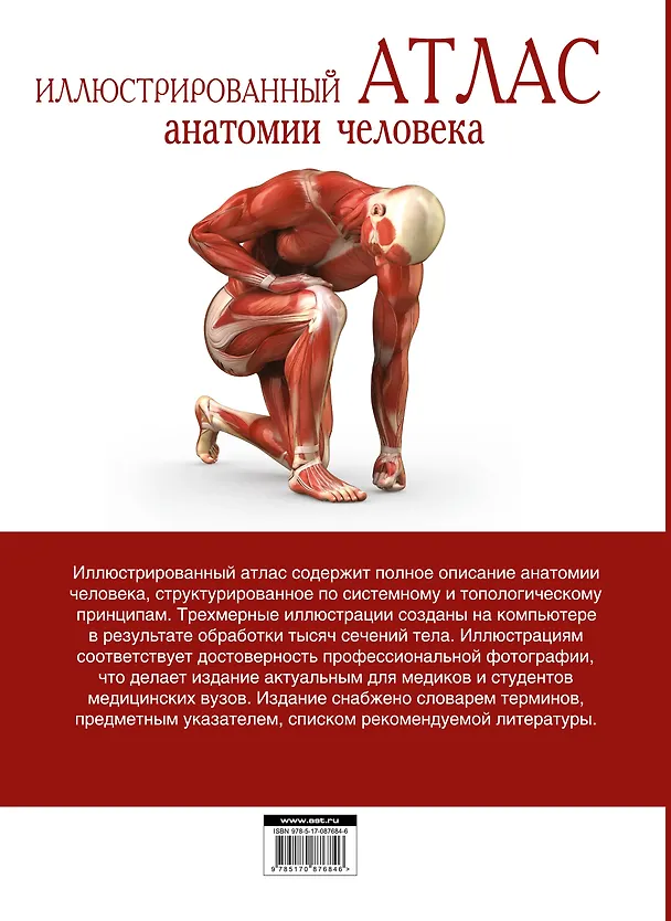 Книга Новый атлас анатомии человека (ISBN 5-17-012340-X в суперобложке "Иллюстрированный атлас анатомии человека") (Ричард Уолкер) — 2