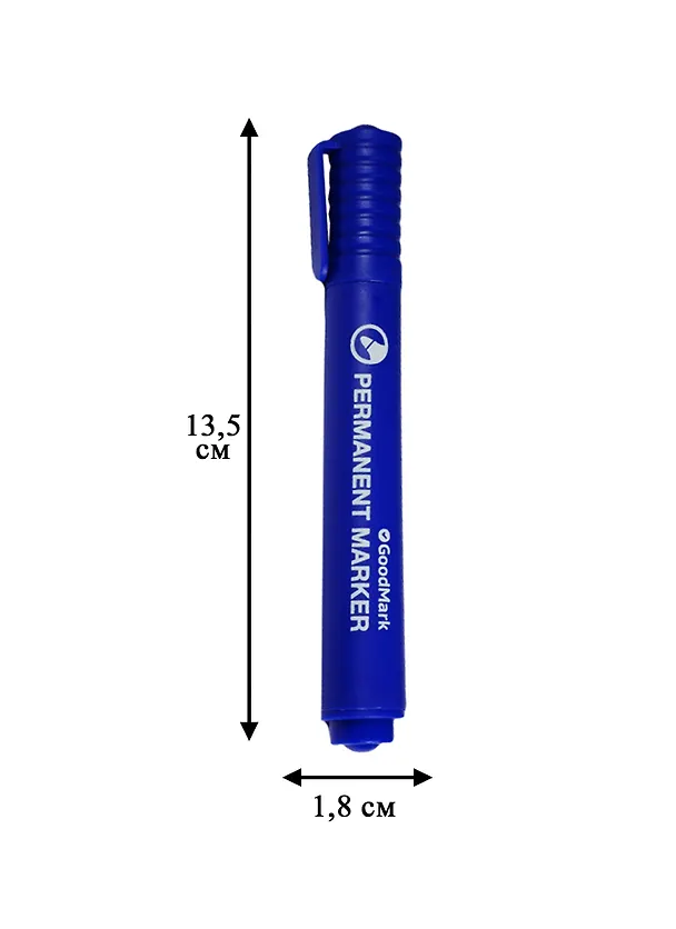 Маркер перманентный GoodMark, синий 2,5 мм 238525 — 3