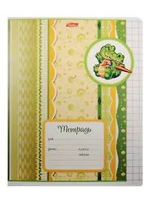 Тетрадь в крупную клетку Hatber, "Зверинец", 12 листов, в ассортименте