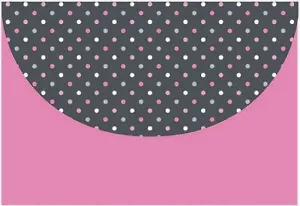 Папка для документов А4 (32*22,5см) Феникс+ Розовый горошек пластиковая, каскадная, на липучке 44