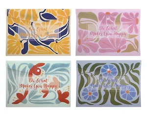 Папка-конверт А4 на кнопке "Garden flowers" ассорти