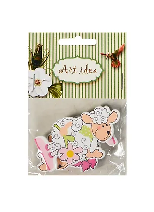 Заготовка для декора Art idea Овечки с цветами" дерев. 2шт. 6069-2-С" 2430581