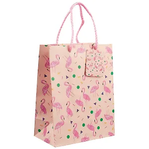 Подарочный пакет «Розовый фламинго», А5