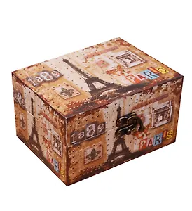 Шкатулка с замком Париж (16х11х9) (МДФ) 12-06654-DH-3040-2