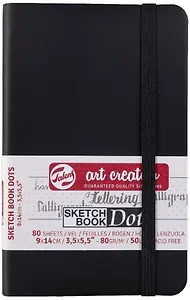 Скетчбук А6 80л тчк. "Art Creation" 80г/м2, черн.тв.обл., резинка