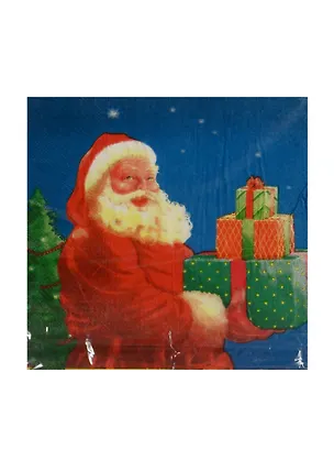 Салфетки 2-хслойные Дед мороз с подарками (227) (11091703) (упаковка) 2475878