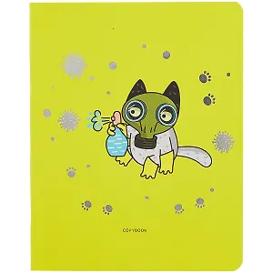 Тетрадь в клетку Listoff, "Котик на карантине", 48 листов, в ассортименте