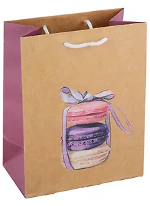 Пакет А5 23*18*10 "Макаруны" жен., крафт