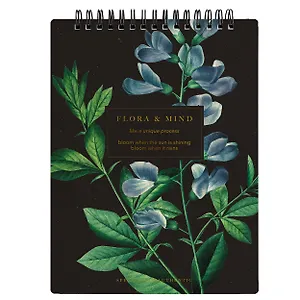 Блокнот А5 80л кл. "Flora", баптизия, карт.обл., спираль, микротекстурирование, ламинация, тиснение золотой фольгой