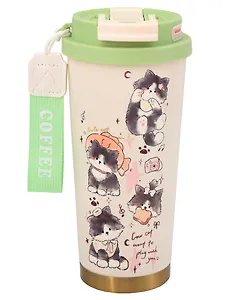 Термостакан Котята Kawaii (пластик/металл) (520мл) (12-202602-MSHN9_84)