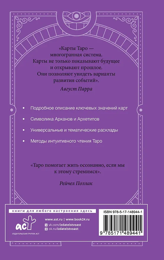 Книга Самоучитель таро. Понятное толкование карт, раскладов, символов (Август Парра) — 2