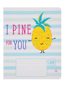 Тетрадь в клетку Academy Style, "Полосатый тропик", 24 листа, в ассортименте