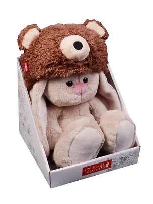 Мягкая игрушка Зайка Ми в шапке медвежонка (15 см) (SidX-180) 2585762