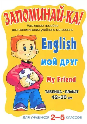 English/ Мой друг. Для учащихся 2-5 классов ( Таблица-плакат 42х30 см ): наглядное пособие для запоминания учебного материала — 2170442 — 1