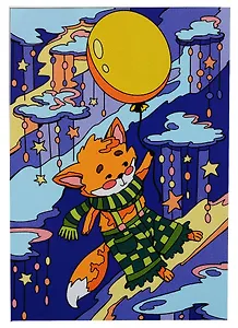 Набор для творчества LORI. Картина по номерам "Маленький лис"