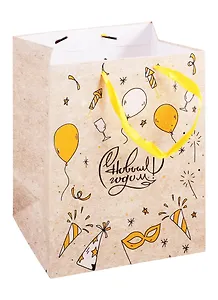 Пакет А5 24*20*11 Новый год, бум.мат.ламинат, ассорти 2