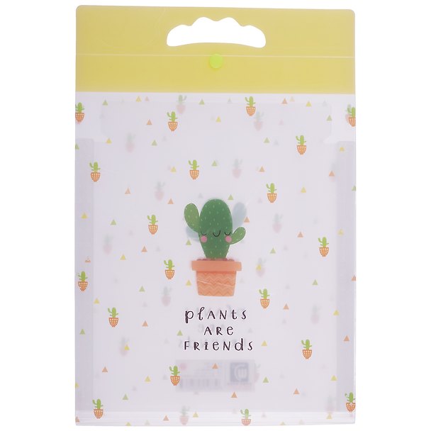 Папка -портфель пластиковый на кнопке «Plants are friends» А4, 6 отделений, вертикальная, в ассортименте 245097 — 1
