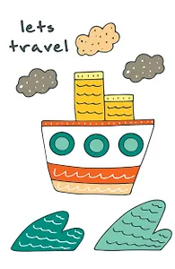 Блокнот для записей "Lets tr  el" ( 5)