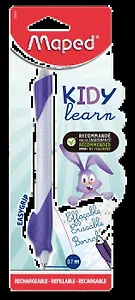 Ручка шариковая синяя "KIDY LEARN RABBIT" со стираемыми чернилами, с ластиком, с тренажером для постановки письма, 0,7мм, блист., Maped
