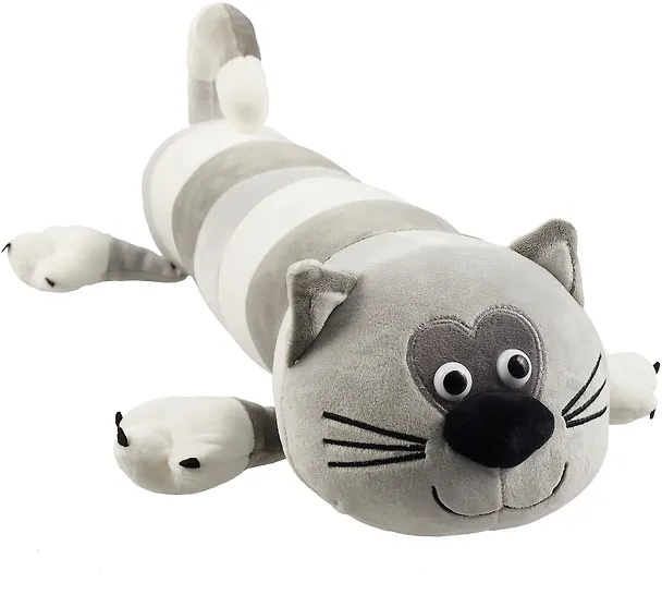 Мягкая игрушка Кот-обнимашка (серый) (полосатый) (60см) (12-1167-A7) 3020039 — 3