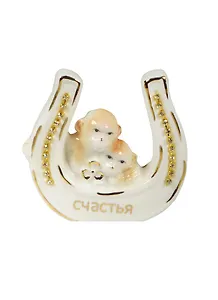 Фигурка Подкова с обезьянками love (7х8см) (149-396)