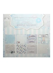 Набор бумаги д/скрапбукинга Зимняя прогулка (NBK-01) (180гр.) (16л.+1л. вырубок) (Рукоделие) (упаковка)