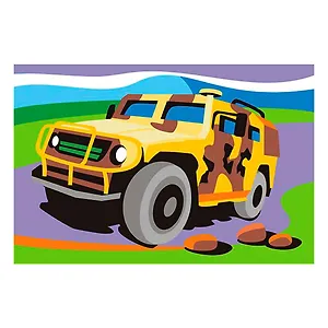 Набор для творчества LORI Картина по номерам для малышей Боевая машина