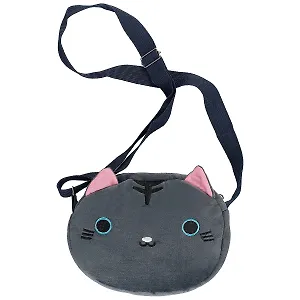 Сумка на молнии Серый кот (плюш) (20х15) (12-12095-HJ-63)