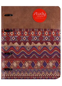 Тетрадь на кольцах в клетку InFolio, Folk, 120 листов