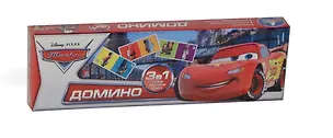 Домино пластмас. Disney Тачки (3в1) (4690590060391) (180668) (Умка) (в кор. 100шт) 2405572