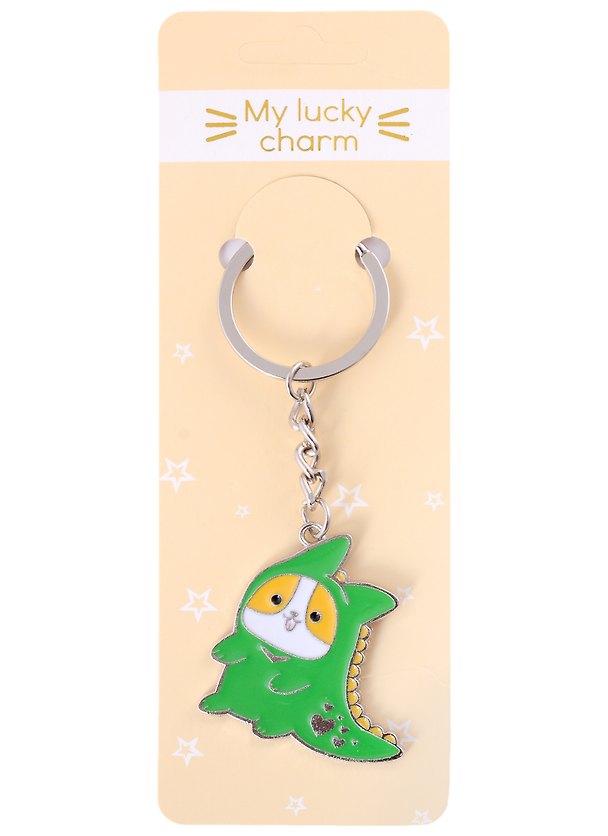 Брелок My lucky charm Корги-динозаврик (металл) 2899447 — 1