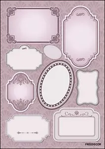 Скраб-карта Сиреневые рамки А4 (sck047)