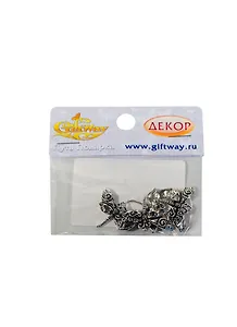 Фурнитура металл подвеска Стрекоза серебро (00009360) (10шт) (28х21х3мм) (10г) (упаковка)