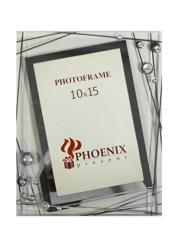 Фоторамка из стекла для фото 10х15 прозрачная Капли (35734) 2426679 — 1