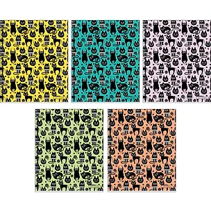 Тетрадь в клетку Unnika, "Игривые коты (графика)", А5, 48 листов 346558