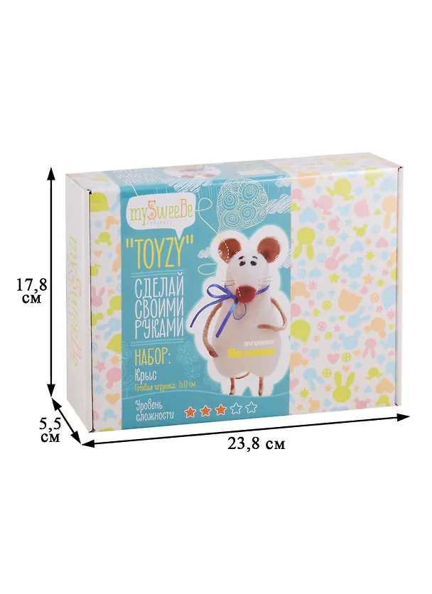 Набор TOYZY Сделай своими руками Крыс (TZ-F019) (7х17см) (14+) (коробка) 2779146 — 2