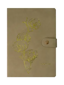 Книга для записей А5 80л тчк. "Outline. Cotton" кожзам, с замком, тиснение фольгой, внутренний карман