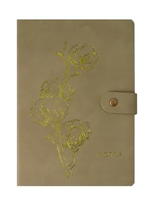 Книга для записей А5 80л тчк. "Outline. Cotton" кожзам, с замком, тиснение фольгой, внутренний карман 3103407