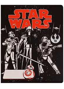 Тетрадь 18л кл. "Star wars" Уф-лак, ассорти, Star Wars