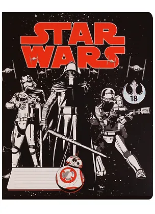 Тетрадь 18л кл. "Star wars" Уф-лак, ассорти, Star Wars 242404