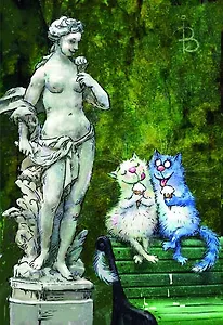 Открытка одинарная Летний сад Зенюк Р., 16*11см