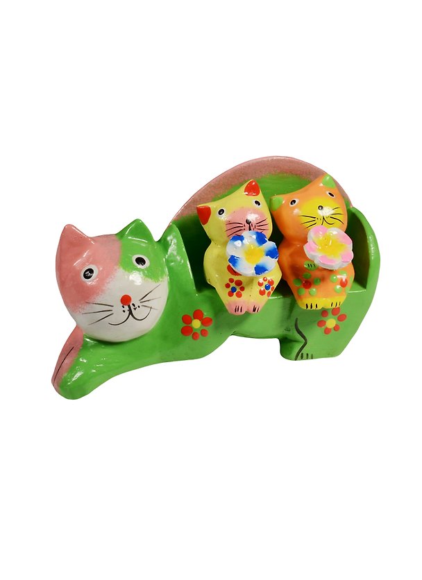 Фигурка дерево Кошка с котятами разноцветная (12 см) (870641) 2543899 — 1