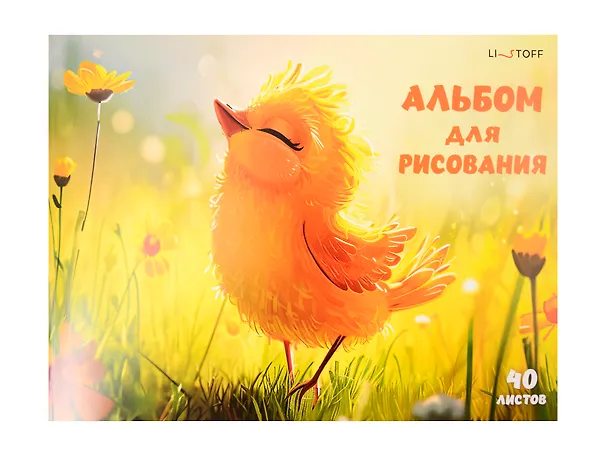 Альбом для рисования «Птенчик» Listoff А4, 40 листов, склейка 3083751 — 1