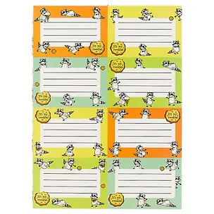 Наклейки для тетрадей «Еноты», 24 штуки 245341